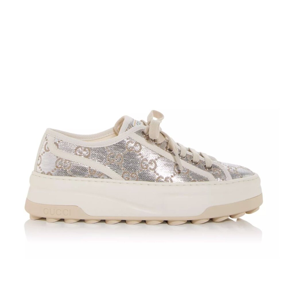 NEW GUCCI Tennis GG Canvas Platform Low Top Sneakers EU 39.5 / US 9.5 Authentic - Picture 9 of 12